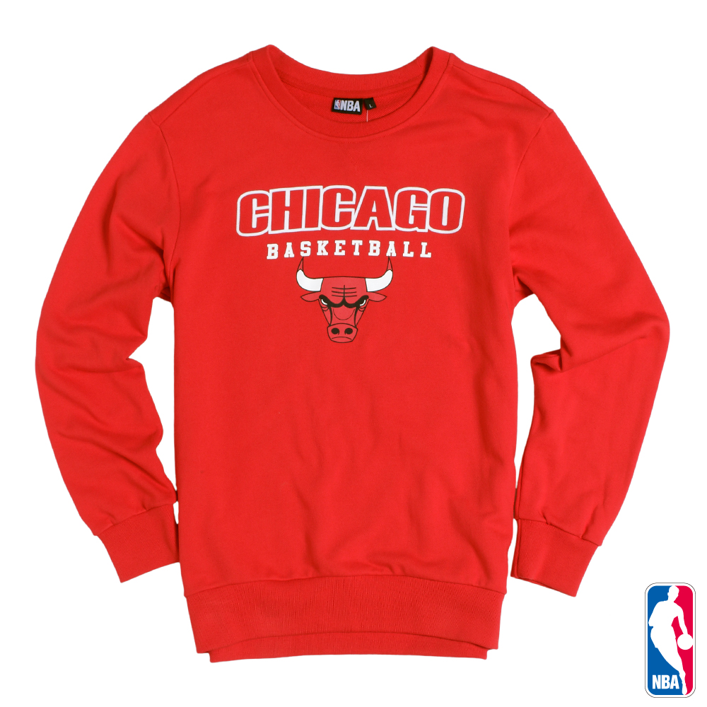 NBA-芝加哥公牛隊保暖厚T恤-紅(男)