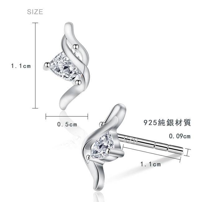 AchiCat 925純銀耳環 美夢相隨 純銀耳針