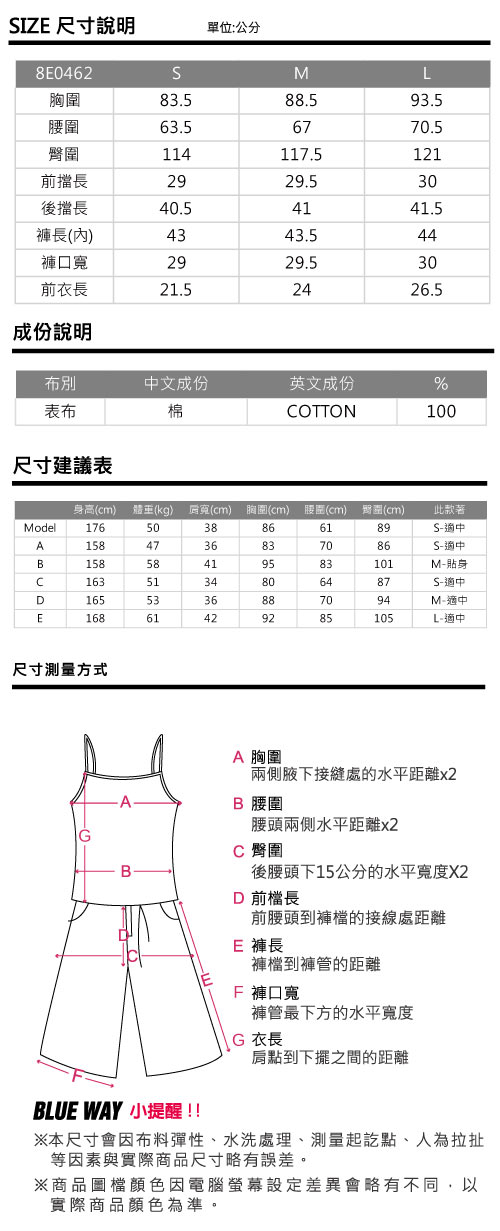 ETBOITE 箱子 BLUE WAY 幾何圖騰細肩吊帶連身寬褲