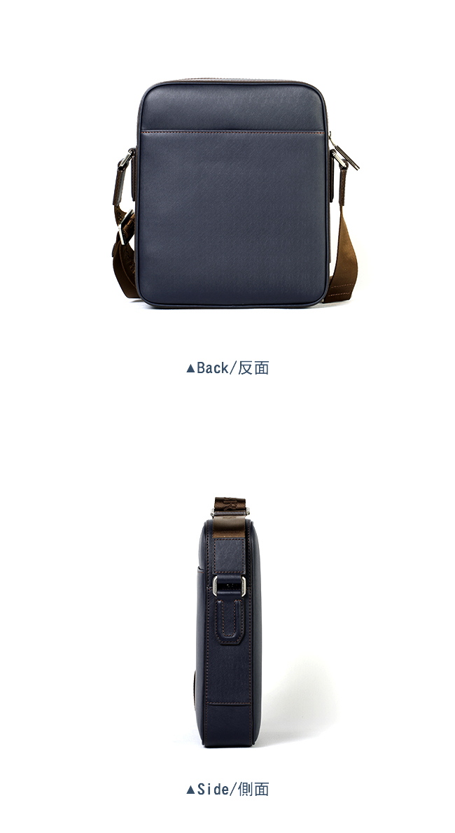 BRAUN BUFFEL - HOMME-M紳士系列極光紋斜背包 - 深藍