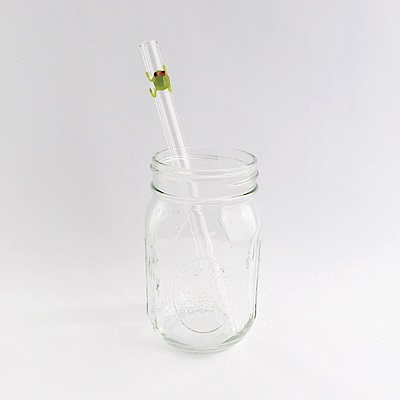 美國strawesome手工玻璃吸管/標準直式-動物造型(樹蛙)