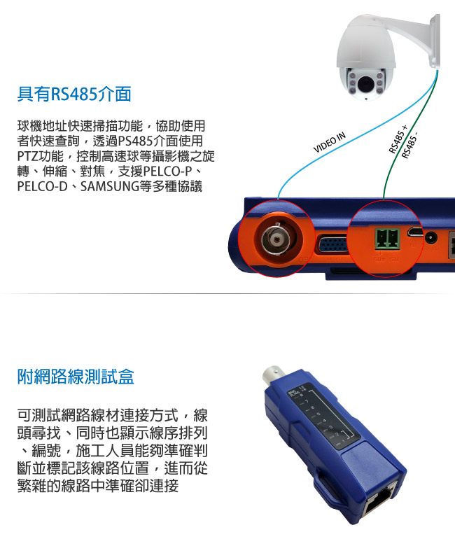 奇巧 5吋四合一1080P 5MP數位類比網路/影音訊號顯示器工程寶