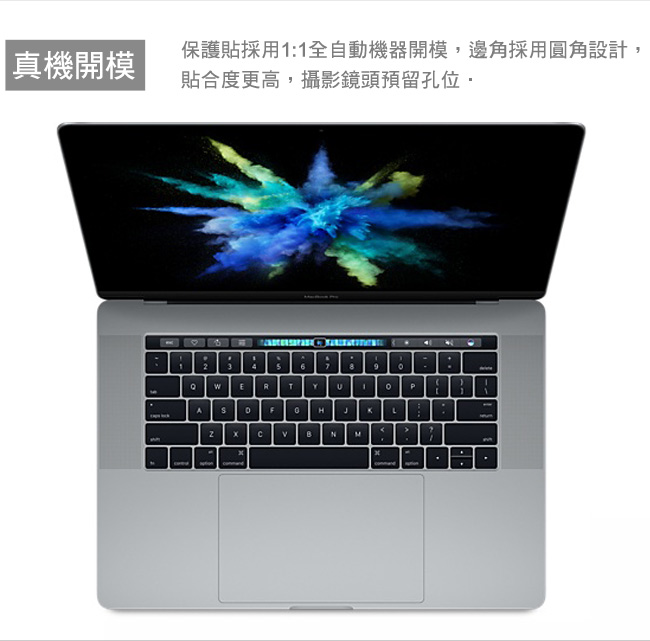 MacBook Pro Retina 15吋Touch bar 霧面高透5H螢幕保護貼