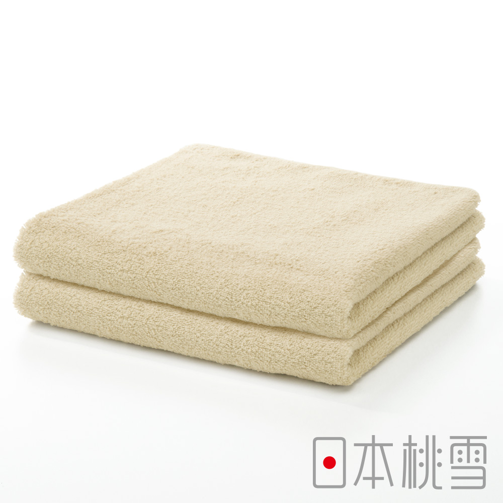 日本桃雪精梳棉飯店毛巾超值兩件組(褐米)