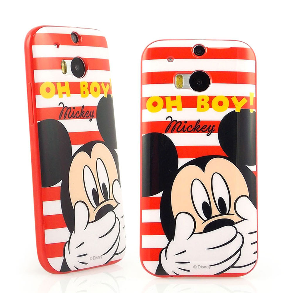 Disney HTC One (M8) 時尚彩繪米奇米妮保護套