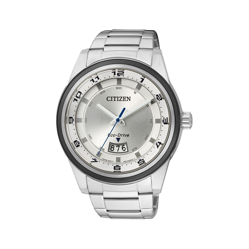 CITIZEN Eco-Drive 時尚都會大三針腕錶(AW1274-63A)-銀/42mm