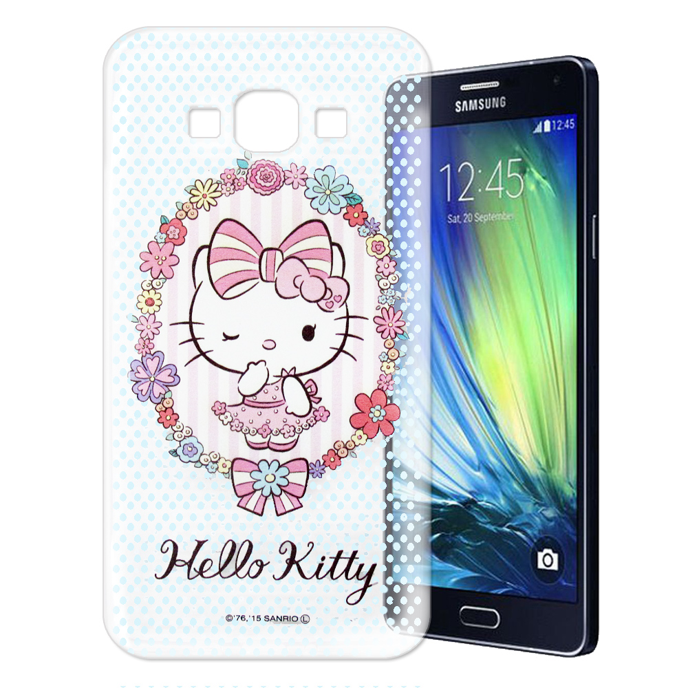 Hello Kitty SAMSUNG Galaxy A7 透明軟式手機殼 花邊款