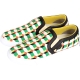 MOA SLIP ON QUADRATI 幾何圖形帆布便鞋(白x綠色) product thumbnail 1