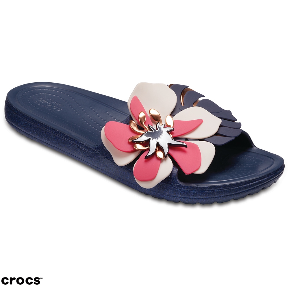 Crocs 卡駱馳 (女鞋) 思瓏花朵涼拖 205257-410