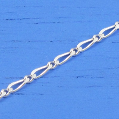 維克維娜 16吋純銀細細切角連結鎖鍊。義大利925純銀單鍊