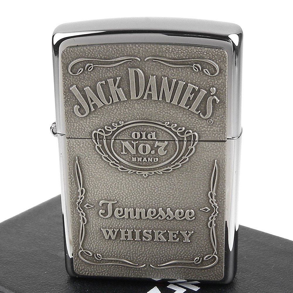 ZIPPO 美系~Jack Daniels威士忌圖案貼飾打火機