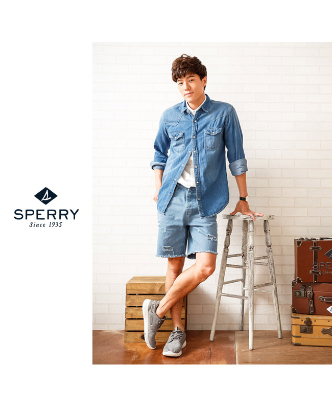 SPERRY 7SEAS創新科技針織潮流休閒鞋(中性)-灰