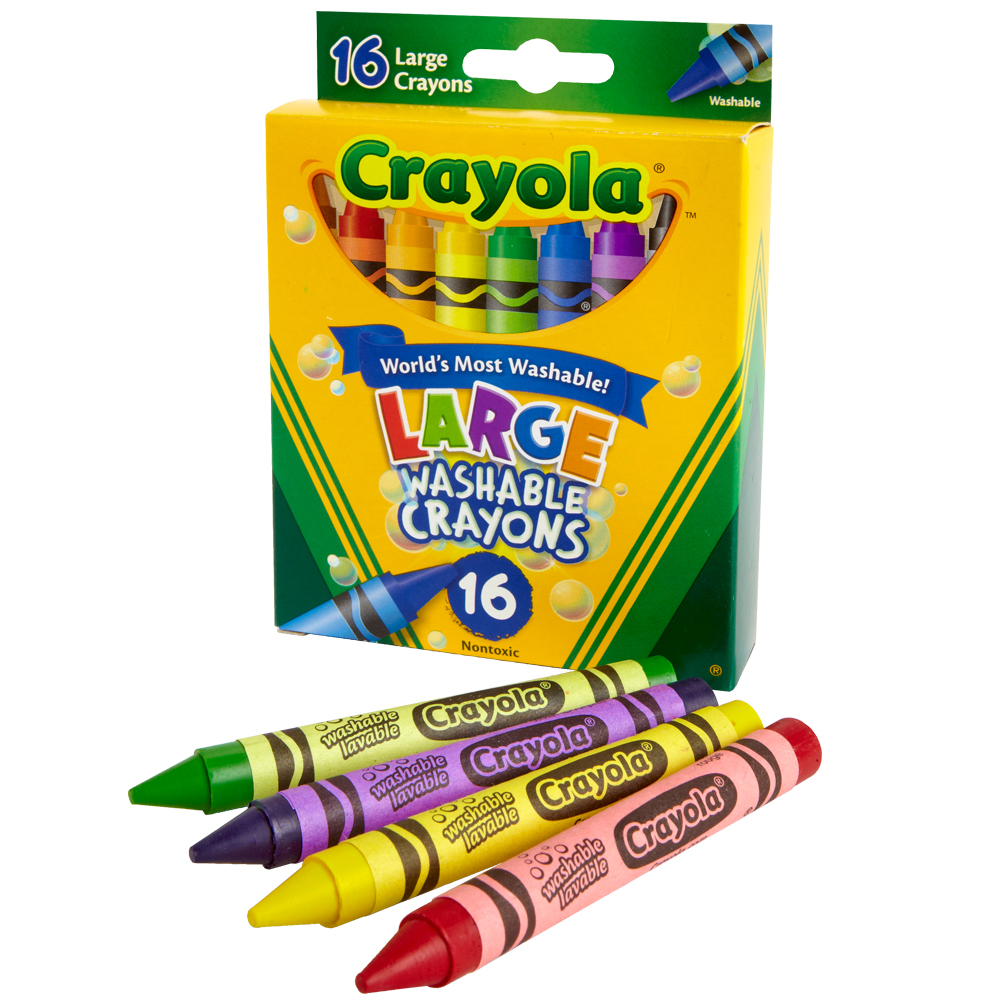 美國crayola 可水洗系列-可水洗16色大蠟筆(3Y+)