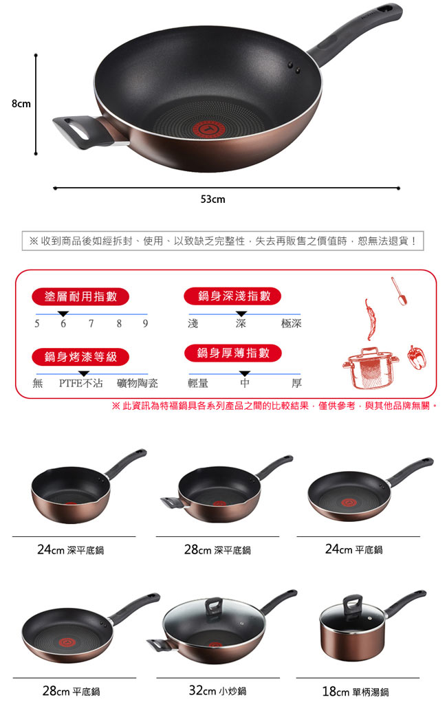 [三件組] Tefal 法國特福極致饗食系列28CM萬用型不沾深平底鍋(電磁爐適用)