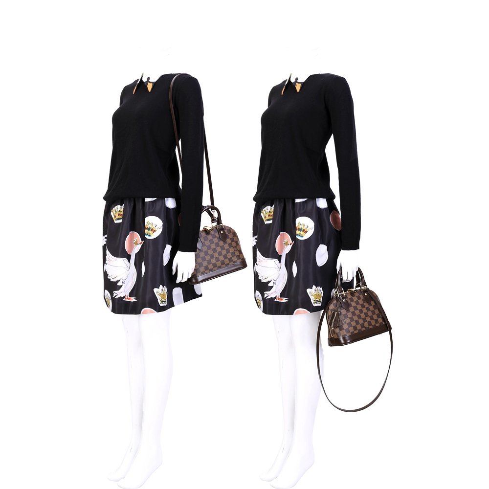 Louis Vuitton Damier Alma Bb Way Bag Handbag Shoulder Ebene N41221 Lv1255
