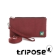 tripose 漫遊系列岩紋簡約微旅手拿/側肩包 酒紅 product thumbnail 1