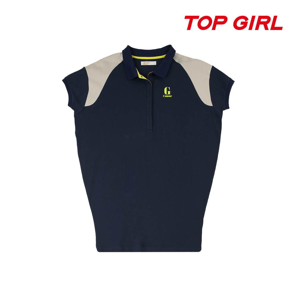 TOP GIRL 長版造型POLO衫-丈青