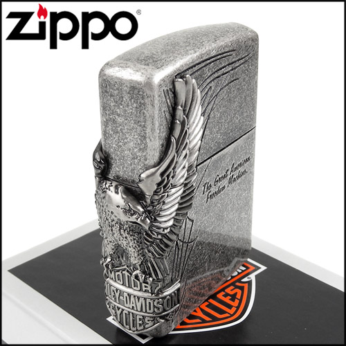 ZIPPO 日系~Harley-Davidson-哈雷-3面連續金屬貼飾打火機