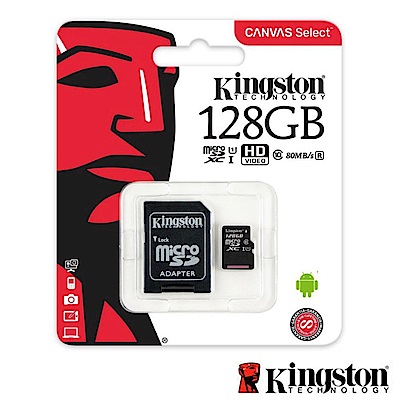 Kingston 金士頓 128G 80MB/s microSDXC U1 記憶卡SDCS