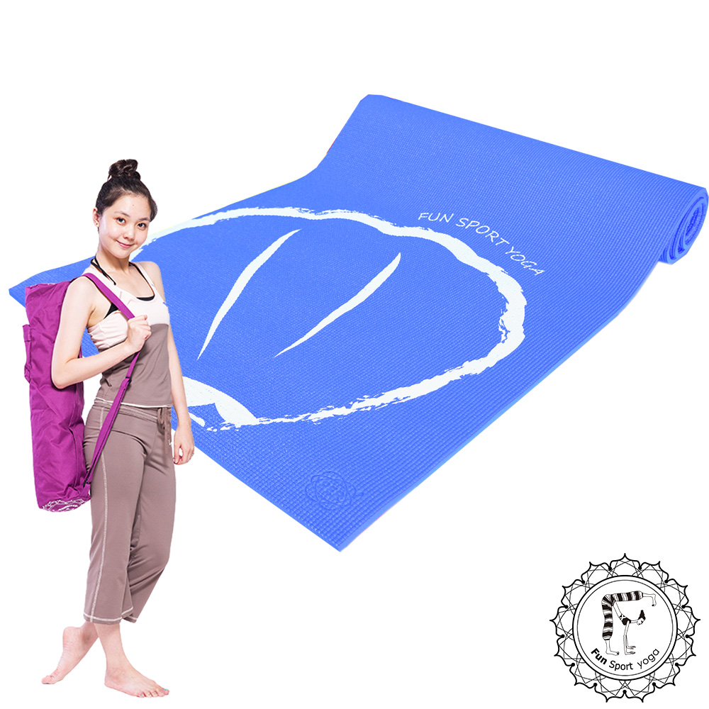Fun Sport 熱氣球伸展瑜珈墊（藍）送立樂沛背袋+束帶(PER環保材質) - 快速