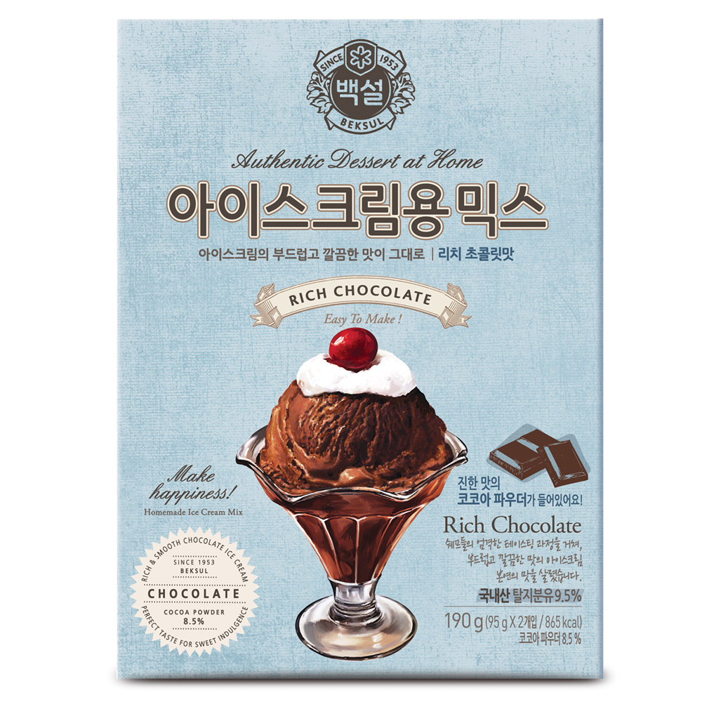 CJ 手工冰淇淋預拌粉-濃醇巧克力風味(190g)