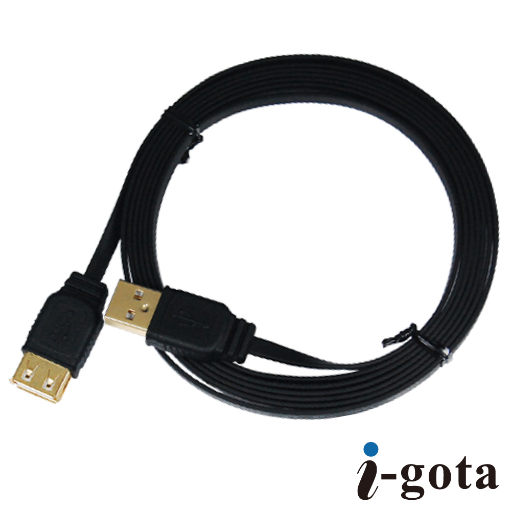 i-gota【愛購它】 超薄型USB 2.0 A公- A母 電腦傳輸線(3M)