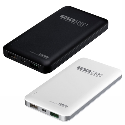 TOTOLINK 10000mAh 超薄快充行動電源 TB10000(黑白甜蜜組)