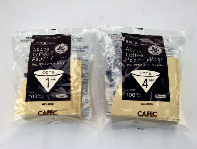 CAFEC AC4-100B V02麻纖維咖啡濾紙100入*2包(HG5003*2)