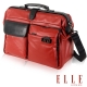 福利品 ELLE HOMME 質感搭配皮革多層置物設計旅行款手提包- 磚紅色 product thumbnail 1