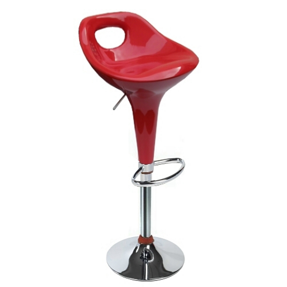 E-Style 高級精緻時尚氣壓棒伸縮高腳吧台椅-紅色