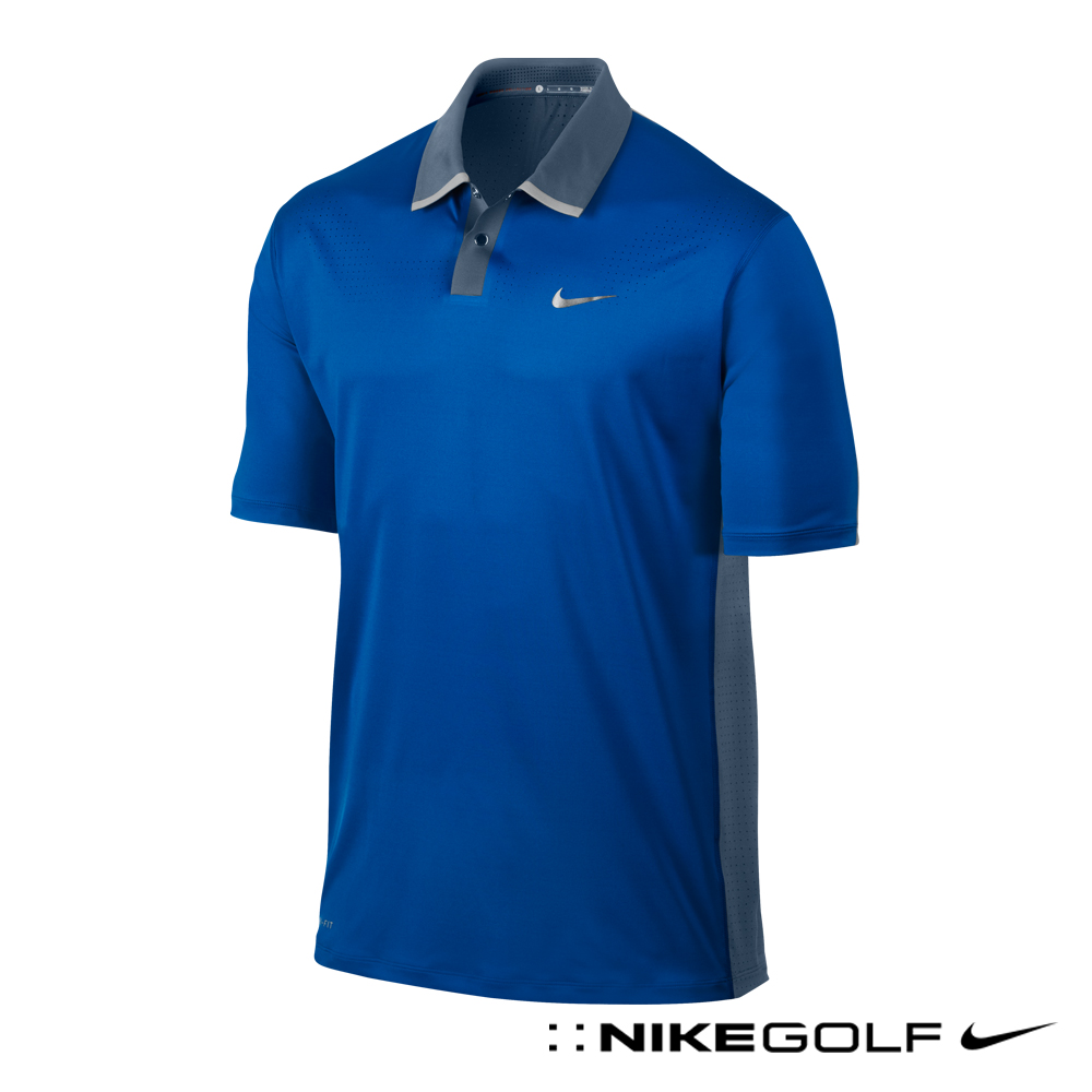 Nike Golf 老虎伍茲系列快速排汗透氣POLO衫-帥氣藍