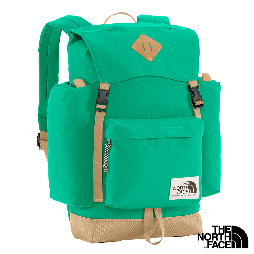 The North Face 26L 復古風格雙肩背包 撞球綠/摩布卡其