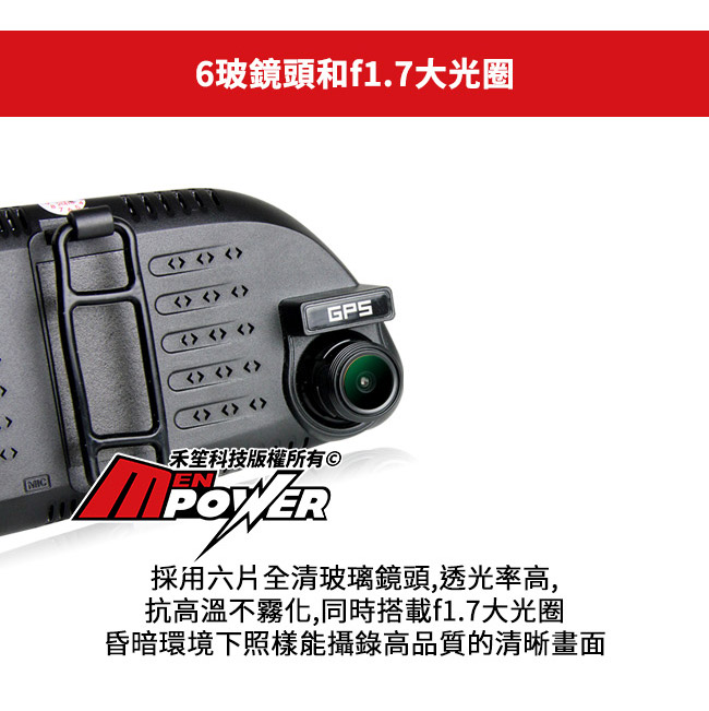 雷達眼 征服者 CXR3020 後視鏡型全頻分離式測速行車紀錄器