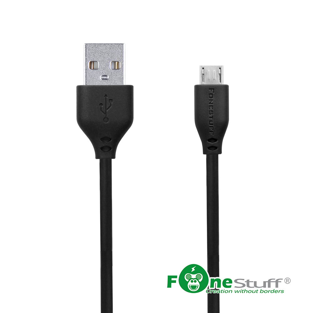 FONESTUFF Micro USB傳輸線-30公分(黑)