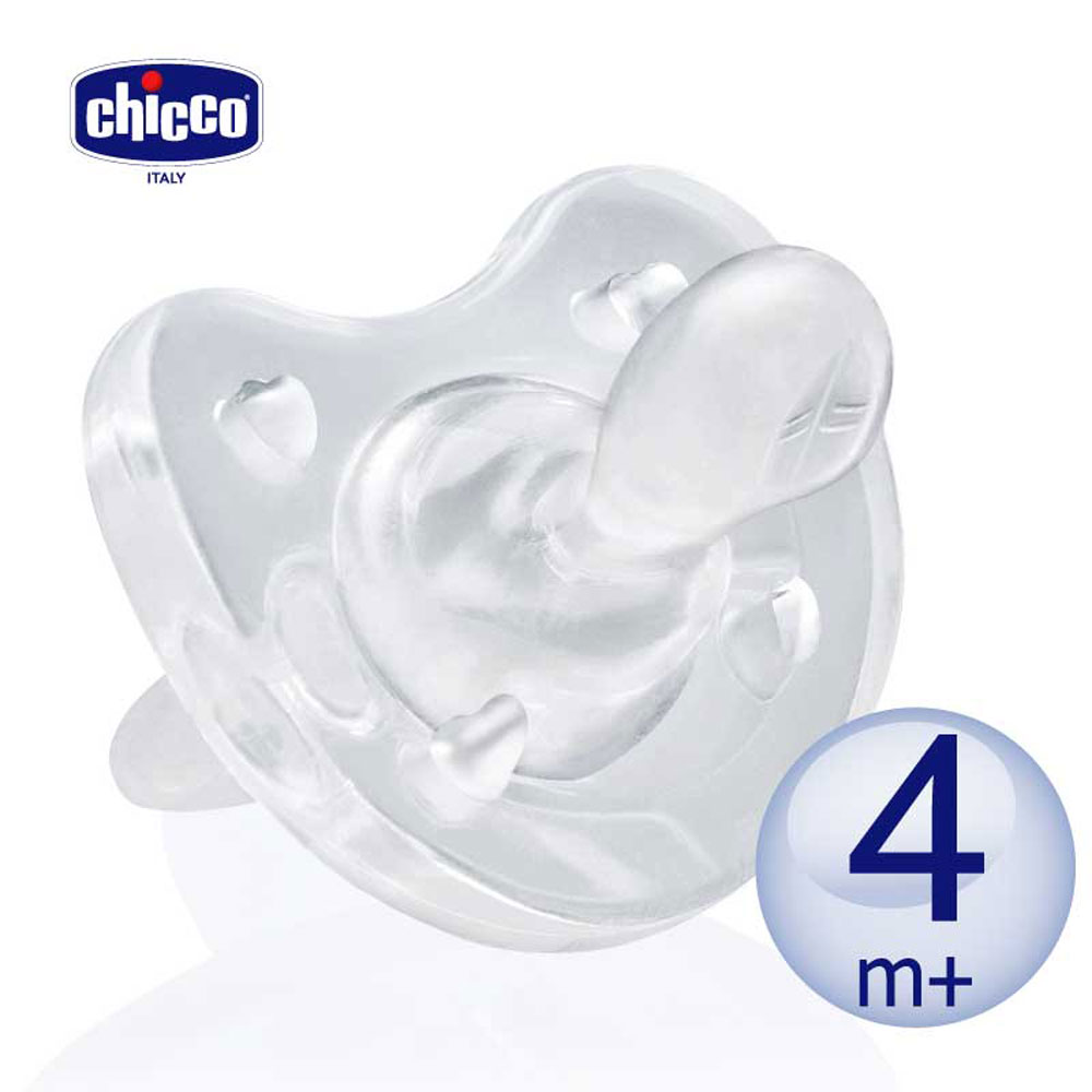 chicco-矽膠拇指型安撫奶嘴-6m+