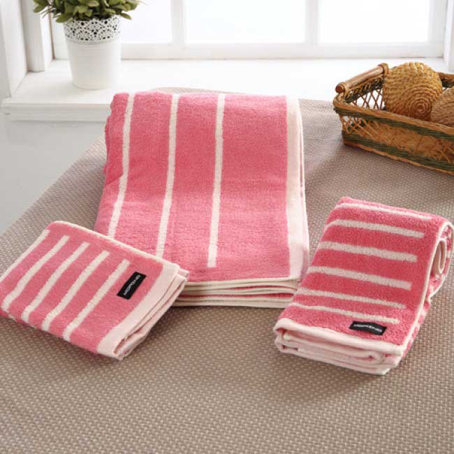 美國棉橫紋浴巾(超值2入組)MORINO摩力諾