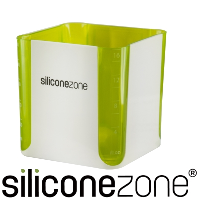 Siliconezone 施理康520ml耐熱立方造型計量杯&計量匙-綠色