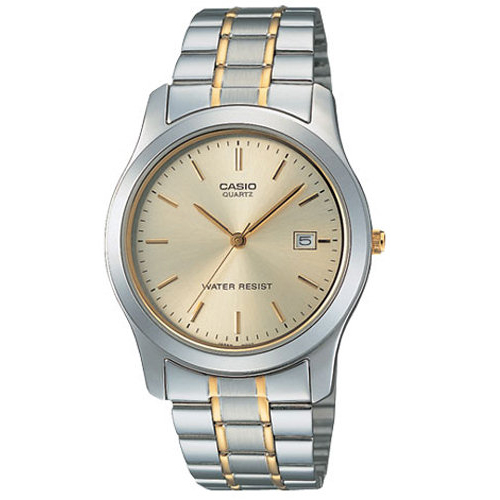 CASIO 世界富豪時尚指針紳士錶(MTP-1141G-9A)-黃面