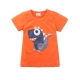 歐美風格設計 小童中童男童短棉T居家外出 可愛小恐龍 橘色 product thumbnail 1