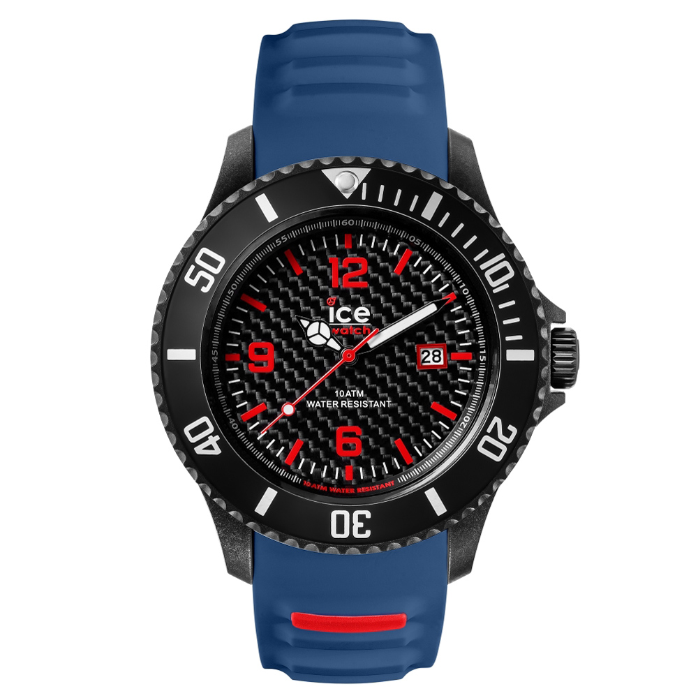 ICE-Watch 碳纖系列 輕盈矽膠手錶-藍/48mm