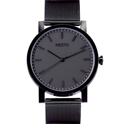 MEDOTA 極簡輕薄手錶- 倒影系列 – 男錶 黑色/40mm