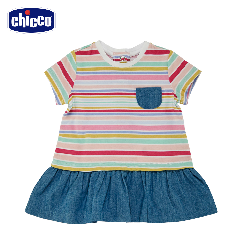 chicco-To Be Baby-短袖洋裝-彩條(12個月-4歲)