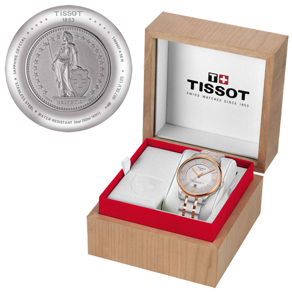 TISSOT 天梭 杜魯爾限定 80動力儲存機械女錶-銀x玫瑰金/32mm