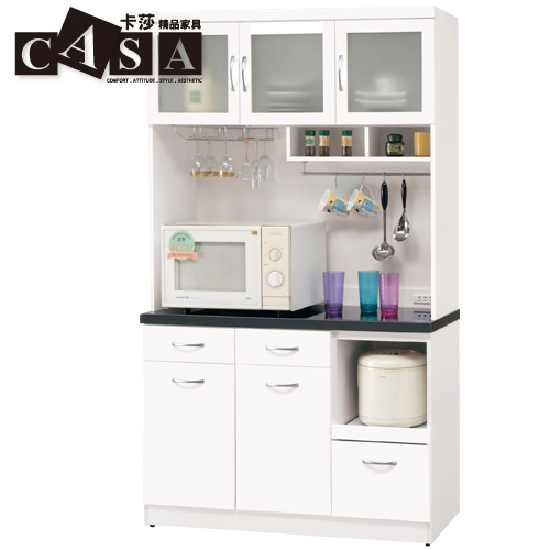 【CASA卡莎】明石家4尺簡約石面收納餐櫃