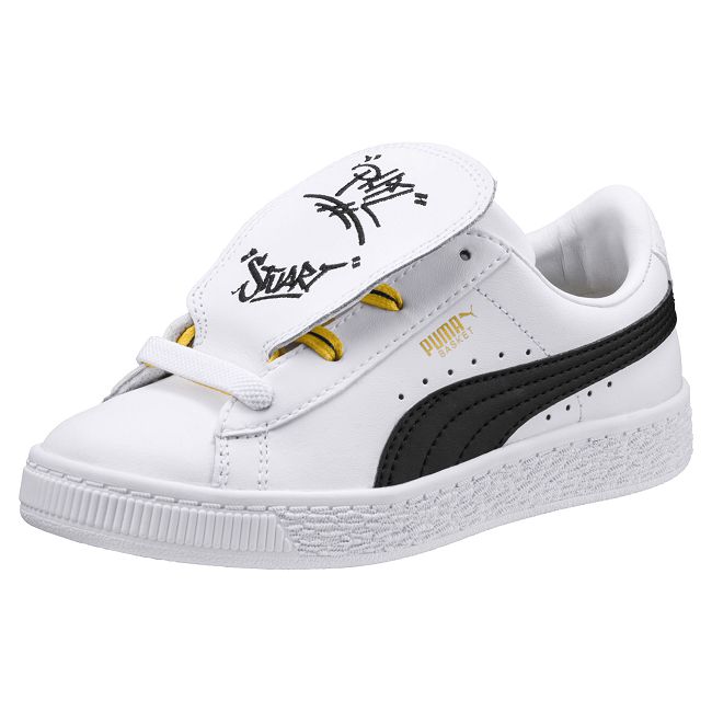 PUMA-MinionsBasketTonguePS孩童鞋-白色