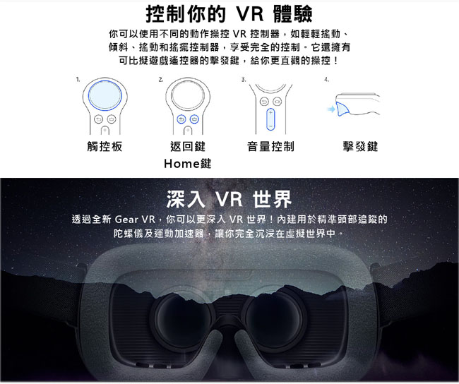 Samsung Gear VR 2017 含遙控器