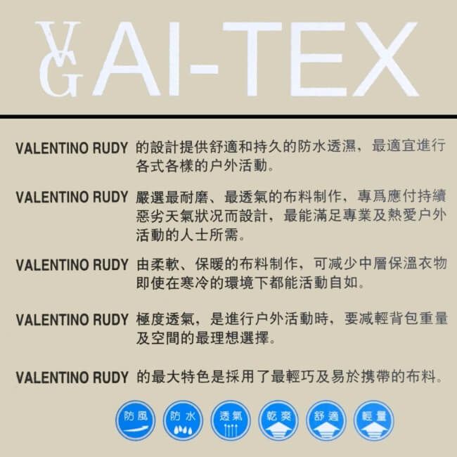 Valentino Rudy范倫鐵諾.路迪 防水透氣連帽機能短風衣-灰