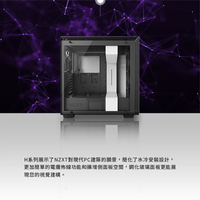 【NZXT】H700 電腦機殼-白色