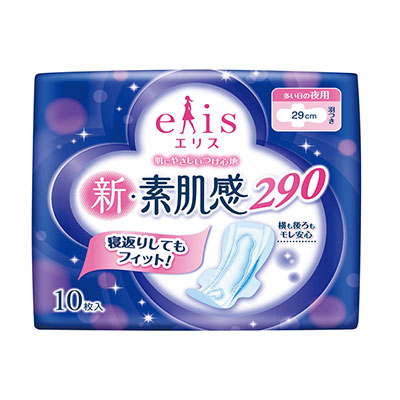 日本大王elis 愛麗思新素肌感夜用29cmx10片 (夜用一般及日用量多型)