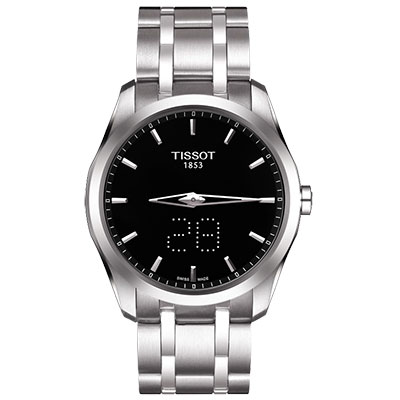 TISSOT 天梭 官方授權 Couturier 系列 Date時尚腕錶 送禮推薦-黑/39mm T0354461105100